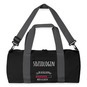 Soziologie Studentin Beruf Ausbildung Soziologin - Recycelte Duffel Bag - Schwarz/Graphitgrau - Vorne