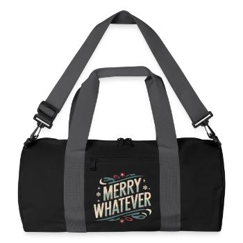 Christmas grouch humor - Recycled Duffel Bag - black/graphite grey - Front
