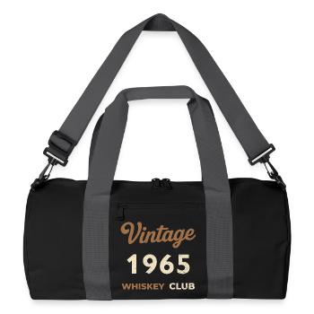 Millésime 1965 – Whiskey Club Rétro Année de naissance - Sac de sport recyclé - noir/gris graphite - Devant