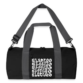 Electro music logo design - Recycled Duffel Bag - black/graphite grey - Front