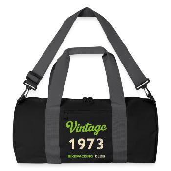Millésime 1973 – Bikepacking Club Rétro Année de naissance - Sac de sport recyclé - noir/gris graphite - Devant