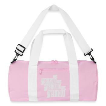 Be Kind Be True Be You Inspirational Self-Love - Recycled Duffel Bag - pink/white - Front