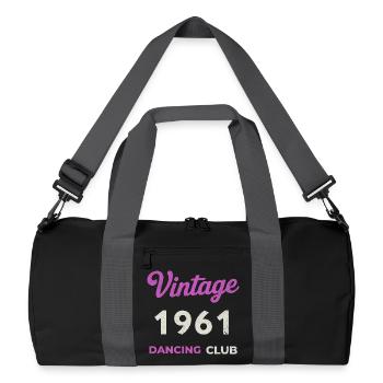Vintage 1961 – Année de naissance rétro du Dancing Club - Sac de sport recyclé - noir/gris graphite - Devant