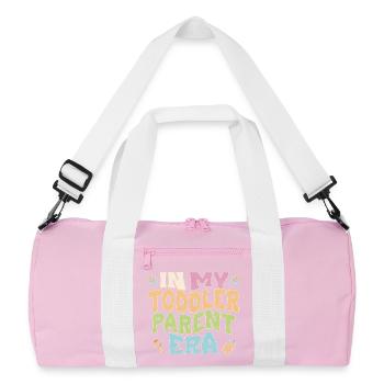 In my toddler parent era - Recycelte Duffel Bag - Rosa/Weiß - Vorne