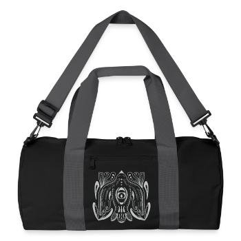 Œil de style mandala avec tentacules - Sac de sport recyclé - noir/gris graphite - Devant