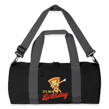 Es ist meine Geburtstags-Dabbing-Pizza-Witzparty. - Recycelte Duffel Bag - Schwarz/Graphitgrau - Vorne