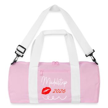 Voyage des filles 2026 Voyage des filles Tournée des filles Voyage des filles - Sac de sport recyclé - rose/blanc - Devant