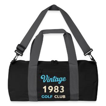 Vintage 1983 Golf Club Retro Geburtsjahr Geschenk - Recycelte Duffel Bag - Schwarz/Graphitgrau - Vorne