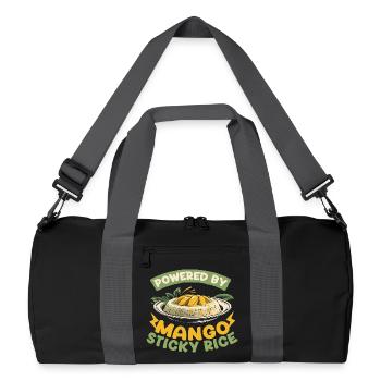 Powered By Mango Sticky Reis - Recycelte Duffel Bag - Schwarz/Graphitgrau - Vorne