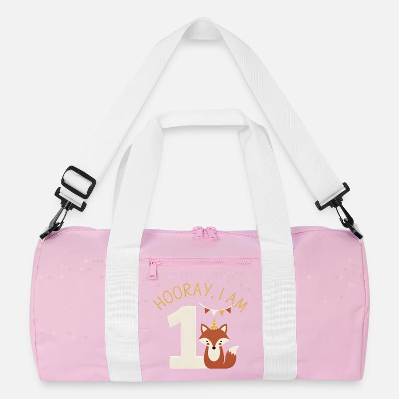 Hurra ich bin 1 Süßer Fuchs Geburtstag Recycelte Duffel Bag