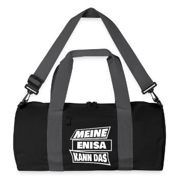 Enisa - Recycelte Duffel Bag - Schwarz/Graphitgrau - Vorne