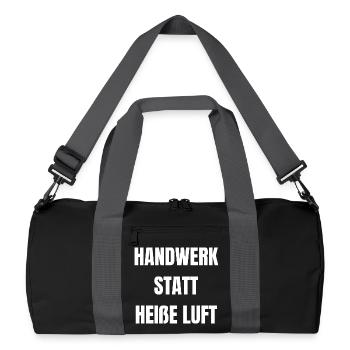 Le savoir-faire au lieu de l’air chaud | Chemise de travail - Sac de sport recyclé - noir/gris graphite - Devant