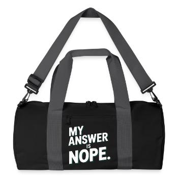 Ma réponse est non, sarcasme drôle, je dis pour - Sac de sport recyclé - noir/gris graphite - Devant