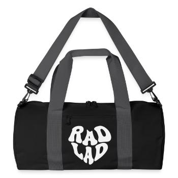 Rad Lad – Vintage Heart (Custom Color) - Recycelte Duffel Bag - Schwarz/Graphitgrau - Vorne