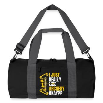 Archery - Recycled Duffel Bag - black/graphite grey - Front
