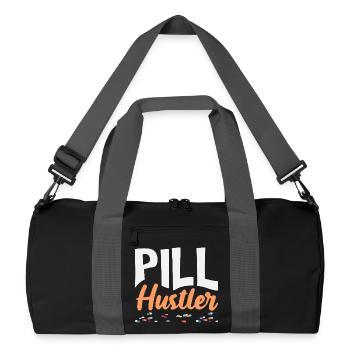 Pill Hustler Pharmacist Pharmacy Technician - Recycled Duffel Bag - black/graphite grey - Front