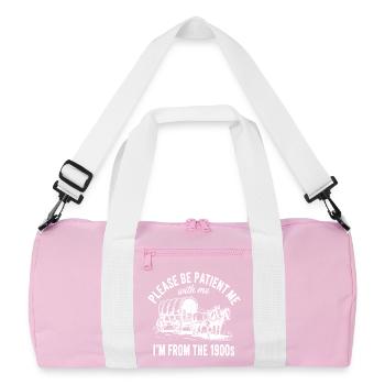 S’il vous plaît, soyez patient avec moi. Je viens des années 1900 - Sac de sport recyclé - rose/blanc - Devant