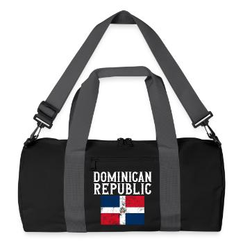 Souvenir du drapeau de la République dominicaine - Sac de sport recyclé - noir/gris graphite - Devant