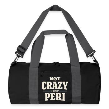 Perimenopause Humor Perimenopause - Recycelte Duffel Bag - Schwarz/Graphitgrau - Vorne