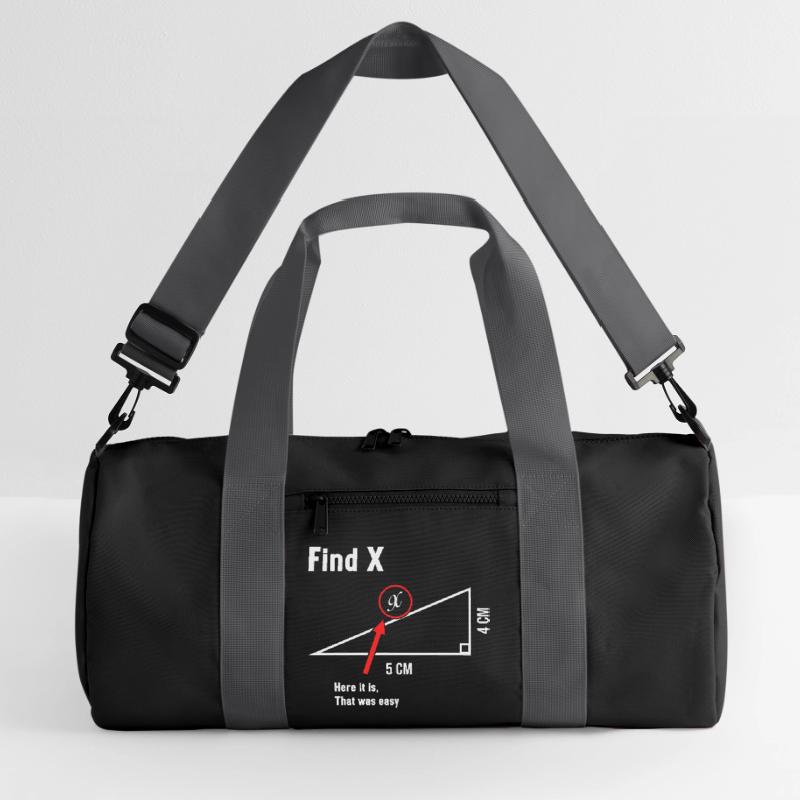 Find X Math Lover Mathematician Math Teacher Recycled Duffel Bag