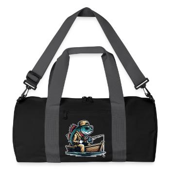 Fishing Anglers - Recycled Duffel Bag - black/graphite grey - Front