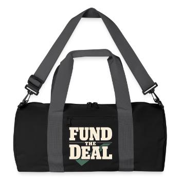 Courtiers en prêts hypothécaires, agents de prêt, - Sac de sport recyclé - noir/gris graphite - Devant