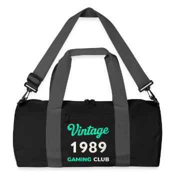 Vintage 1989 – Gaming Club Retro Birth Year - Recycled Duffel Bag - black/graphite grey - Front