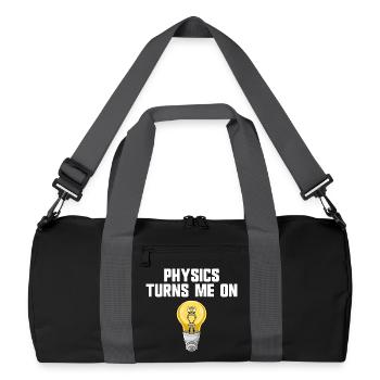 Physik-Witz, Physik macht mich an, lustige Wissens - Recycelte Duffel Bag - Schwarz/Graphitgrau - Vorne