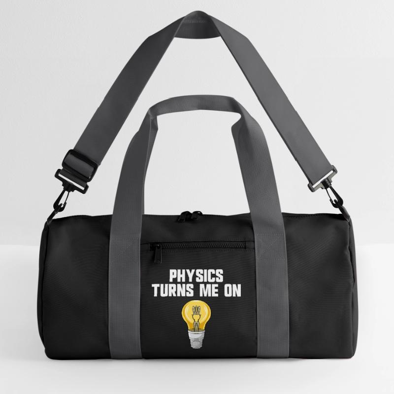 Physics joke, physics turns me on, funny knowledge Recycled Duffel Bag