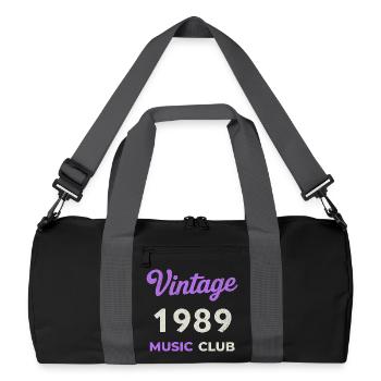 Vintage 1989 Music Club Retro Année de naissance vintage - Sac de sport recyclé - noir/gris graphite - Devant
