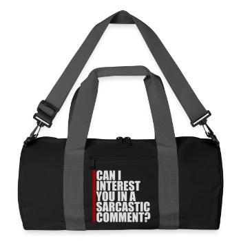 Can I Interest You In A Sarcastic Comment Lustig - Recycled Duffel Bag - black/graphite grey - Front