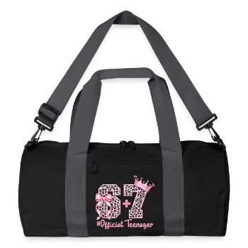 13th Birthday Shirt Funny Meme 67 Birthday 13 - Sac de sport recyclé - noir/gris graphite - Devant