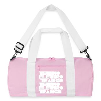 Techno Electro Trance music - Recycled Duffel Bag - pink/white - Front