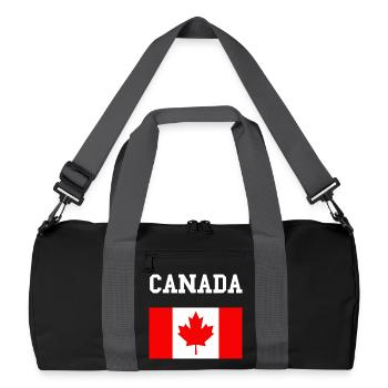 Maple Leaf Canada Flag - Recycled Duffel Bag - black/graphite grey - Front