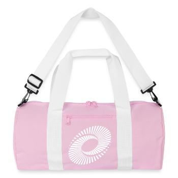 Radial Ring Spiral - Recycled Duffel Bag - pink/white - Front
