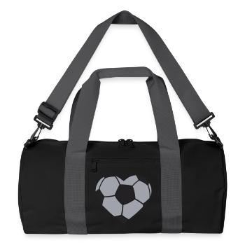 Le cœur du football - Sac de sport recyclé - noir/gris graphite - Devant
