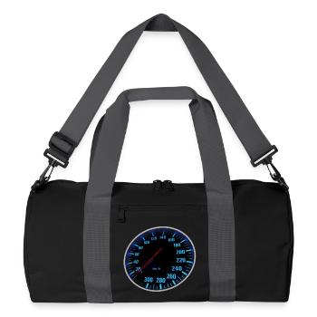 Blue Speedmeter - Tacho - Recycelte Duffel Bag - Schwarz/Graphitgrau - Vorne