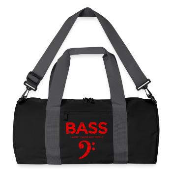 BASS I wont cause any treble (Vintage/Rouge) Bassist - Sac de sport recyclé - noir/gris graphite - Devant