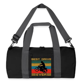 Zweitakter Retro - Recycelte Duffel Bag - Schwarz/Graphitgrau - Vorne