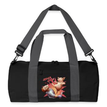 End of Meat - Recycelte Duffel Bag - Schwarz/Graphitgrau - Vorne