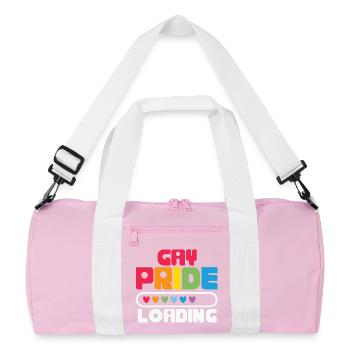 gay pride, LGBT; gay, lesbienne - Sac de sport recyclé - rose/blanc - Devant