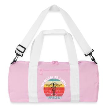 ICD 10 - Medical Coding Specialist - Recycled Duffel Bag - pink/white - Front