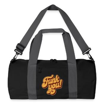 Funk Soul Music Funk You Retro 60s 70s 80s - Recycled Duffel Bag - black/graphite grey - Front