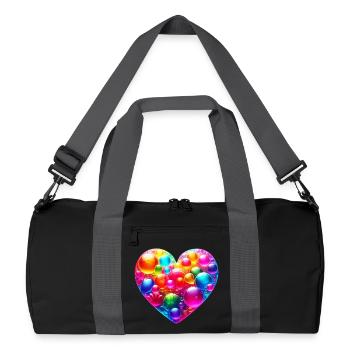 Colorful Heart - Recycled Duffel Bag - black/graphite grey - Front