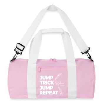 Jump Trick Jump Repeat - Recycled Duffel Bag - pink/white - Front