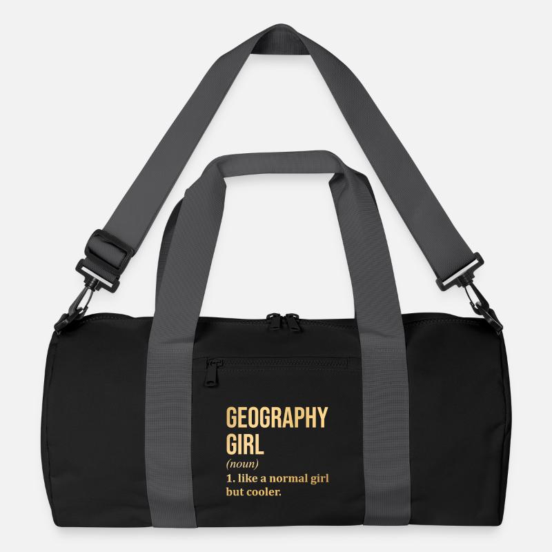 Geografie - Recycelte Duffel Bag - Schwarz/Graphitgrau