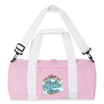 Coole Sommervibes, Sommernervosität - Recycelte Duffel Bag - Rosa/Weiß - Vorne