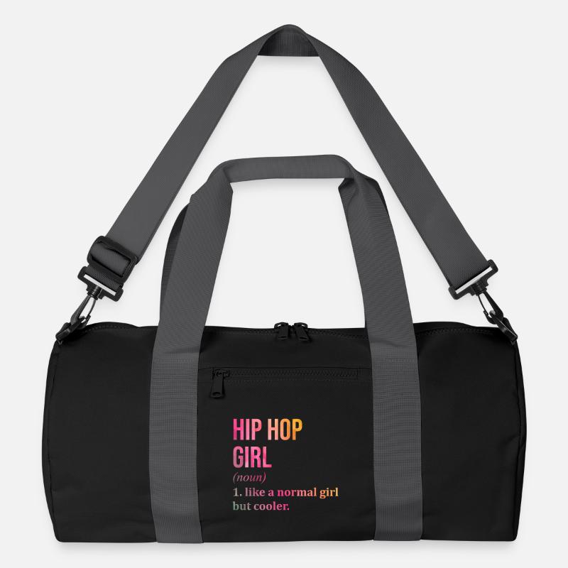 Hip-Hop (Englisch) - Recycelte Duffel Bag - Schwarz/Graphitgrau