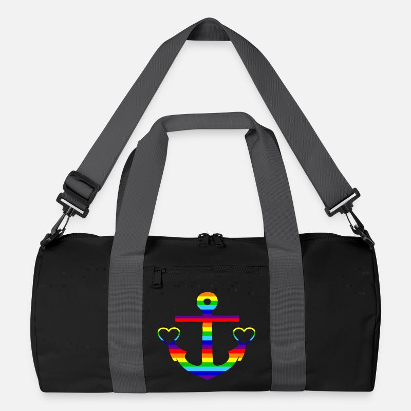 Anker Regenbogen bunt Recycelte Duffel Bag