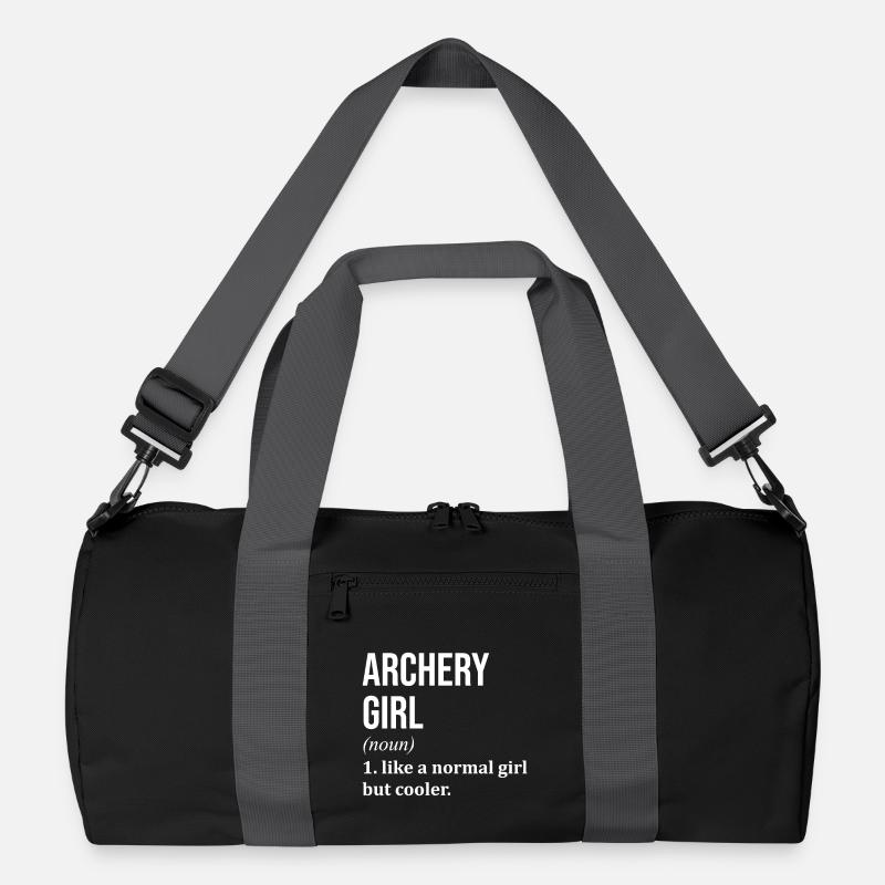Bogenschießen - Recycelte Duffel Bag - Schwarz/Graphitgrau